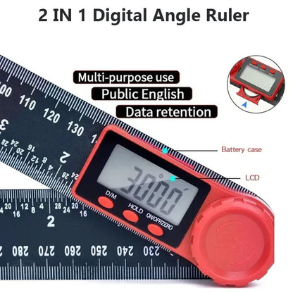 Inclinometro Digitale 2 In 1 Con Righello Angolare Elettronico Per Misurazione Precisa Di Angoli
