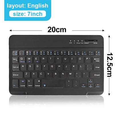 Tastiera Wireless Mini Bluetooth Per Laptop Tablet Smartphone Ricaricabile Compatibile Android iOS Windows