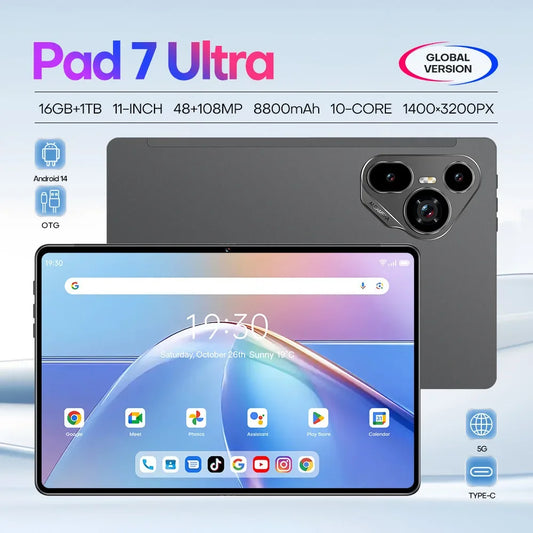Pad 7 Ultra Tablet 10.1 Pollici Con TV Led Funzione Chiamata Dual Sim Dual Standby