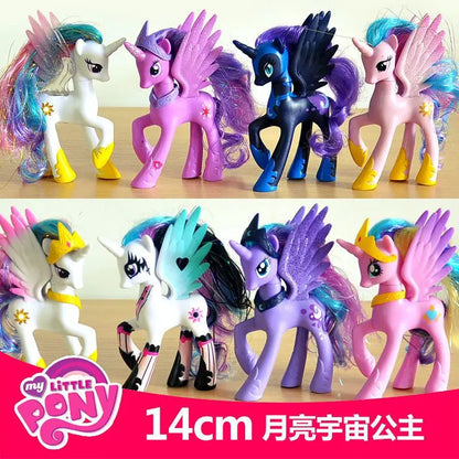 Set di giocattoli My Little Pony Fluttershy Rainbow Dash Twilight Sparkle Princess Cadence Luna Regalo a mano