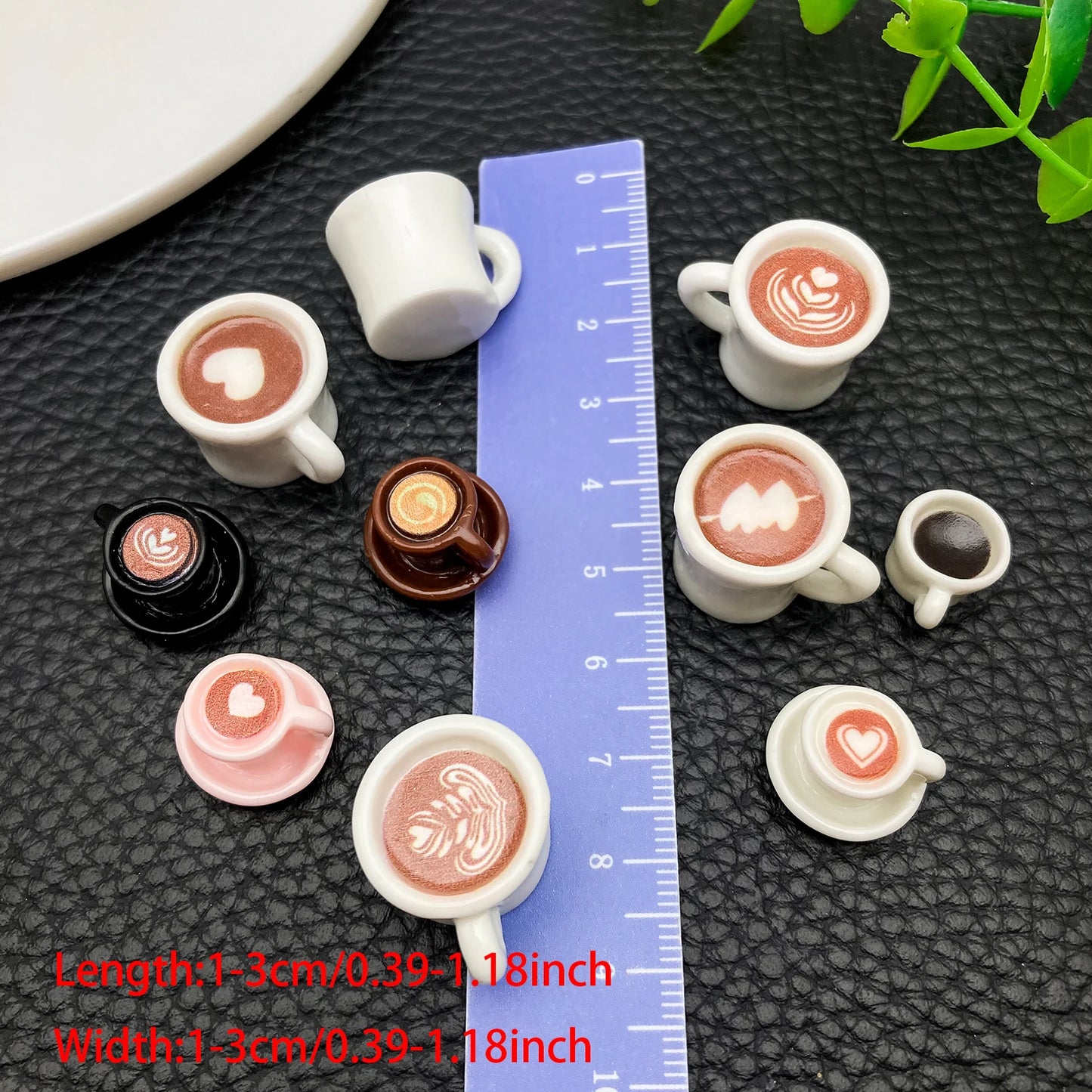 Set Da 10 Ciondoli In Resina A Forma Di Chicchi Di Caffè E Tazze Per Gioielli Fai Da Te