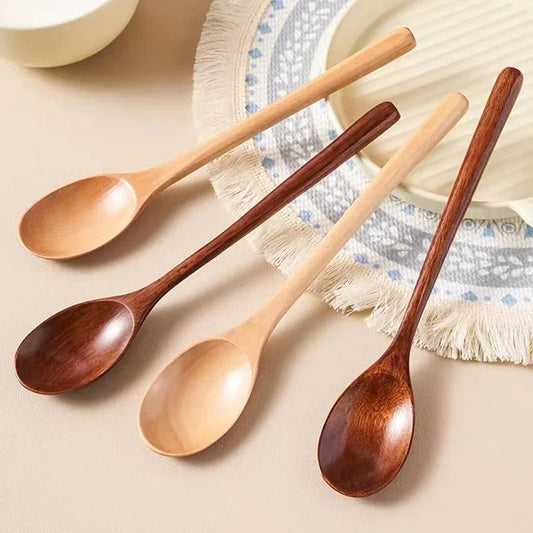 Set Utensili Da Cucina In Legno Cucchiai Per Zuppa Cucchiaini Da Tè E Miele Strumenti Di Cottura