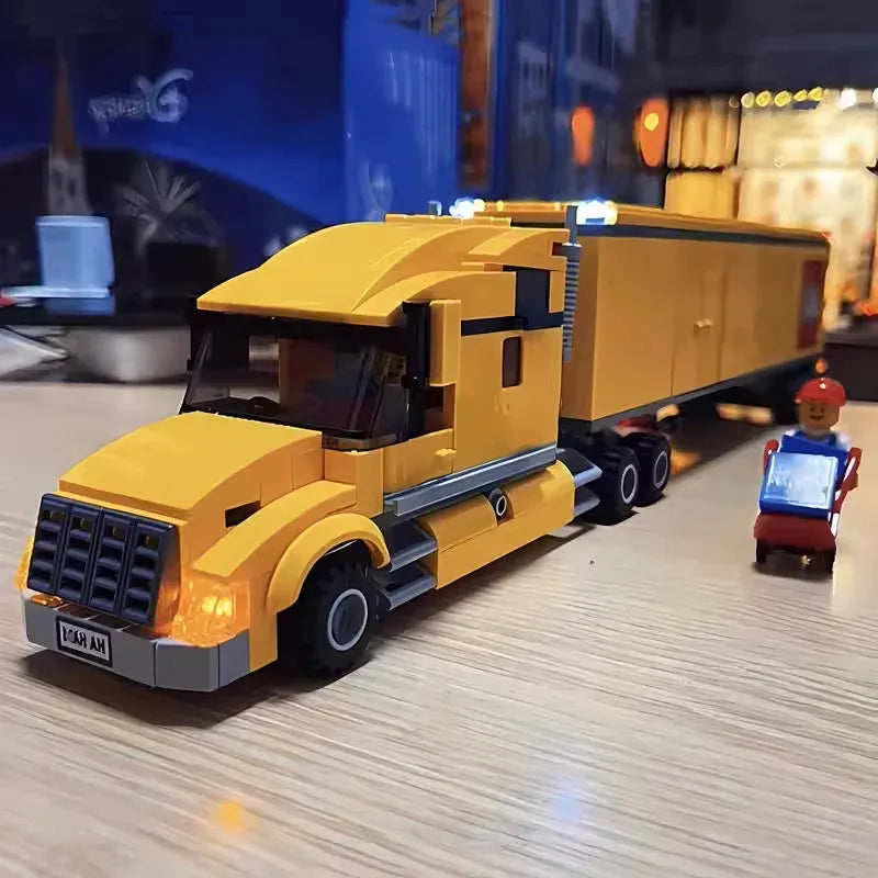 Camion Tecnico In Mattoncini Giallo Set Modellino Veicolo Per Bambini Gioco Educativo Regalo