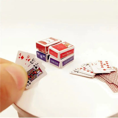Carte Da Poker Miniatura 1:12 Per Case Delle Bambole Decorazione Casa Kawaii Accessori