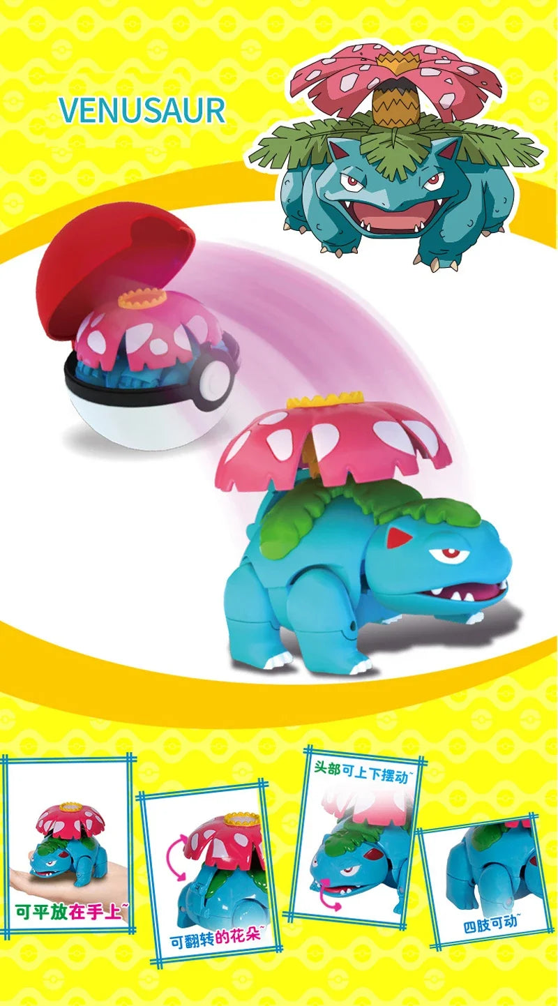 Pokemon Pokeball Figura Palla Pikachu Charizard Mewtwo Mew Eevee Gengar Lapras Blastoise Venusaur Gyarados Giocattolo Educativo Per Bambini
