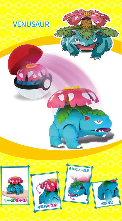 Pokemon Pokeball Figura Palla Pikachu Charizard Mewtwo Mew Eevee Gengar Lapras Blastoise Venusaur Gyarados Giocattolo Educativo Per Bambini