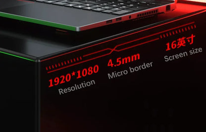Laptop Da Gaming Ultra Sottile 16,1 Pollici RTX 4050 6G Intel Core I9/I5 Win11 Pro Dual DDR5 e Dual M.2