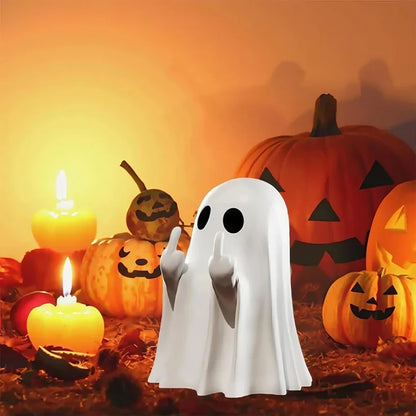 Statua Fantasma Con Dito Medio Per Halloween Decorazione Per Casa Centrotavola Da Tavolo Adorabile Figura Horror