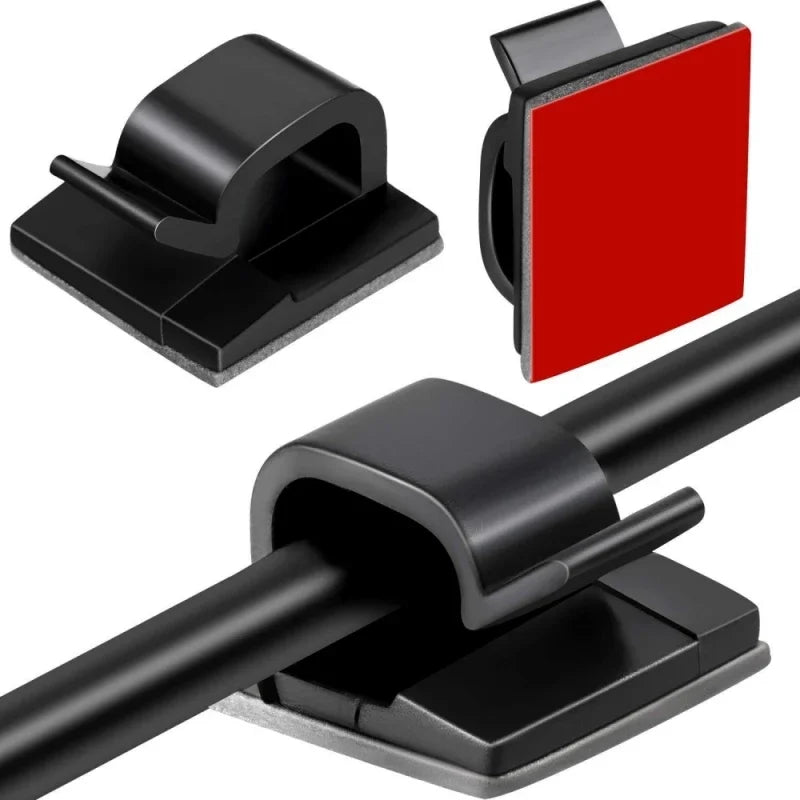 Clip Gestione Cavi Kit 10 50 Pezzi Per Fissaggio E Organizzazione Per Uffici E Casa