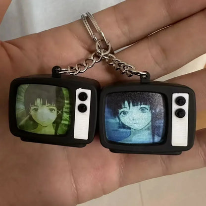 Portachiavi Mini TV Per Fan Anime Ciondolo Accessorio Borsa Unisex Ideale Regalo Cosplay