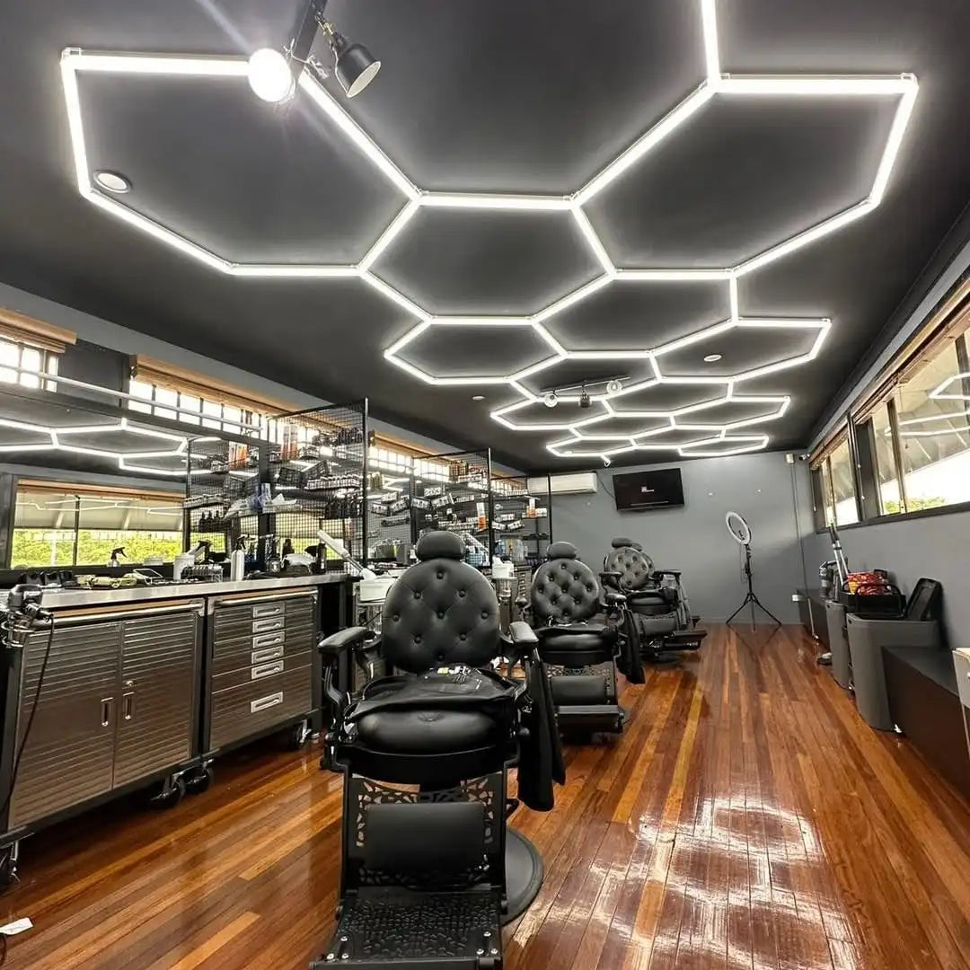 Luce Led Esagonale Da Soffitto 6500K Ultra Luminosa 2000 Lumen Per Garage Seminterrato E Palestra Casa 50000 Ore