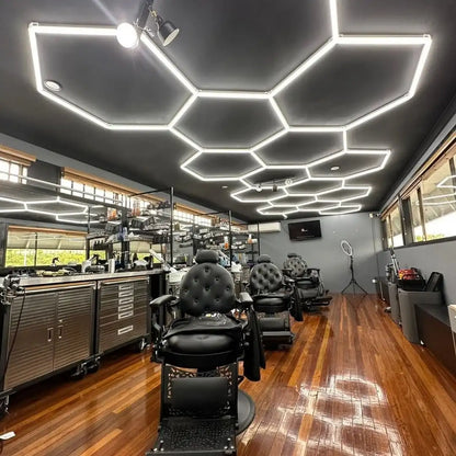 Luce Led Esagonale Da Soffitto 6500K Ultra Luminosa 2000 Lumen Per Garage Seminterrato E Palestra Casa 50000 Ore