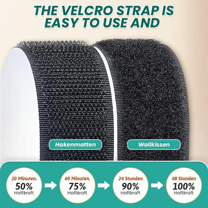 Nastro Velcro Autoadesivo Forte In Nylon Con Colla 10 Pezzi Per Fai Da Te E Artigianato