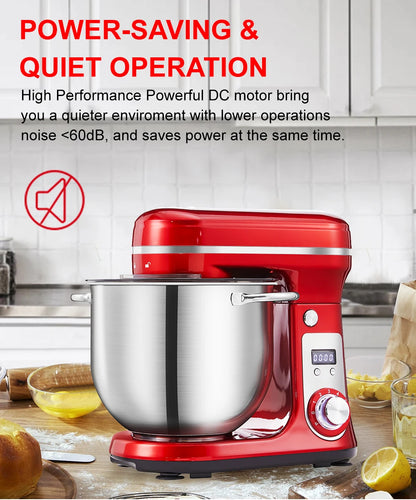 Robot Da Cucina Biolomix BM601 Con Ciotola In Acciaio Da 6 L, 1200 W, 6 Velocità, Testa Inclinabile