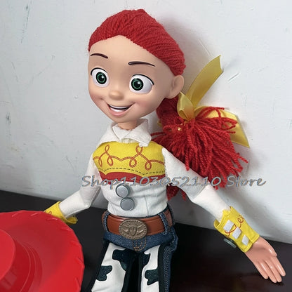 Toy Story 4 Talking Woody Jessie Action Figure Sing Soft Cute Anime Figure Decorazione Compleanno Modello Regalo Giocattoli