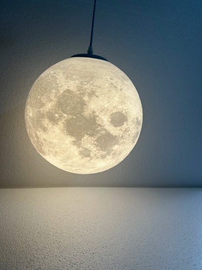 Lampada A Sospensione Forma Di Luna Con Stampa 3D Per Ristorante E Bar Atmosfera Creativa Luce Notturna 110V 220V