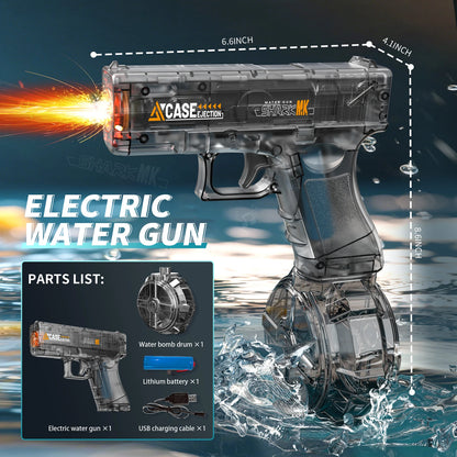 Pistola Ad Acqua Elettrica Ricaricabile A Lungo Raggio Per Battaglie Spiaggia Piscina Giardino Estivo Regalo Compleanno
