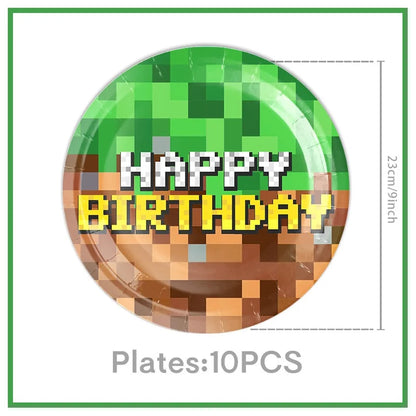 Decorazioni per feste di compleanno Stoviglie per ragazzi Piatto di carta Tazza Tovagliolo Tovaglia Bracciale Bandiera Borsa regalo Forniture per feste di compleanno per bambini
