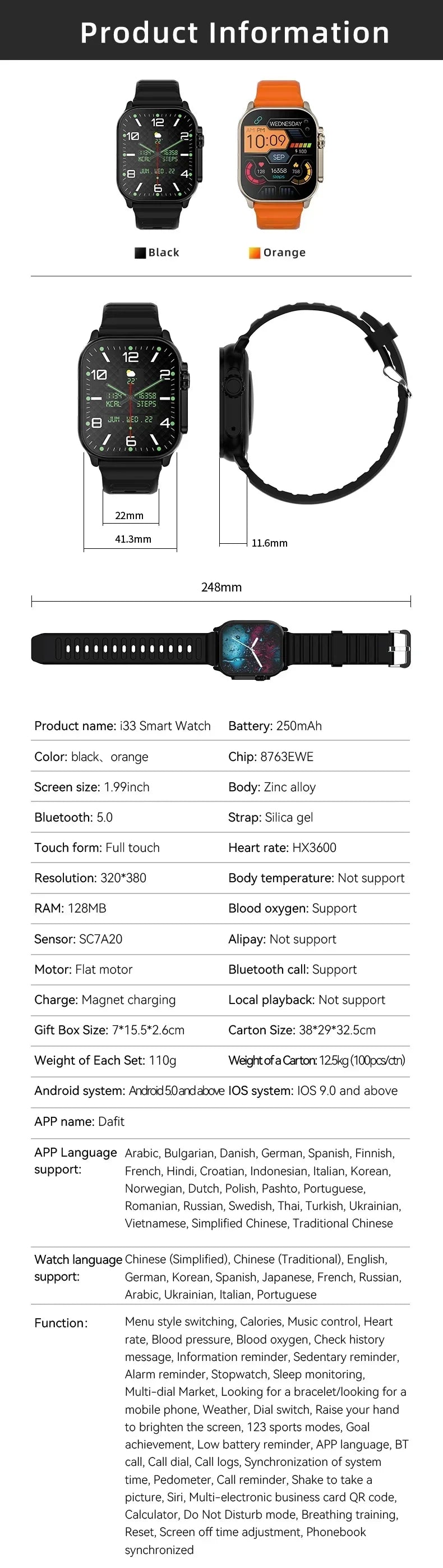 Nuovo Smartwatch 2026 Watch 10 Ultra 49mm con NFC, GPS, Chiamate Bluetooth, Musica BT, Giochi e Ricarica Wireless per Uomo e Donna