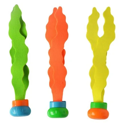 Set Di Tre Giochi Da Immersione Per Piscina Per Bambini A Forma Di Pianta Oceanica Per Allenamento