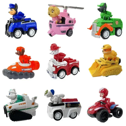 Paw Patrol Set di giocattoli Cartoon Anime Figure Patrol Canine Chase Skye Rimbalzo Bicicletta Decorazione della casa Regali di compleanno di Natale per bambini