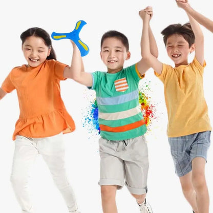Boomerang Morbido Tre Foglie Disco Volante Esterno Interattivo Per Bambini Adulti