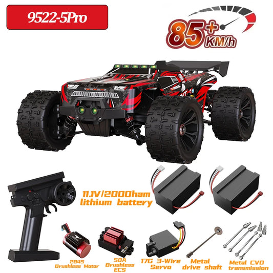 9522PRO 85KM/H Auto RC ad alta velocità Brushless a quattro ruote motrici Off-road Drift 1:16 Auto da corsa professionale 9522 50KM/H Giocattolo per ragazzi