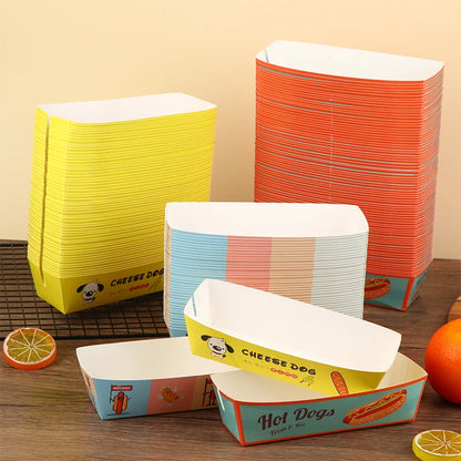 Confezione Da 100 Scatole Monouso Per Hot Dog In Carta Per Catering E Feste Ideale Per Eventi