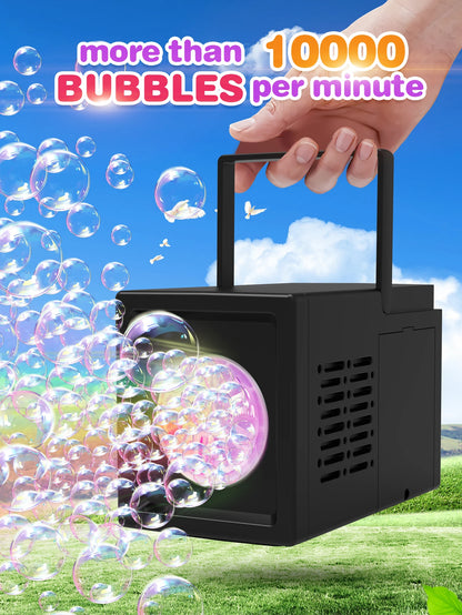 Macchina Per Bolle Elettrica Portatile Con Soffiaggio Automatico A 10 Fori Per Feste All Aperto Senza Batteria