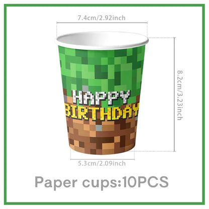 Decorazioni per feste di compleanno Stoviglie per ragazzi Piatto di carta Tazza Tovagliolo Tovaglia Bracciale Bandiera Borsa regalo Forniture per feste di compleanno per bambini