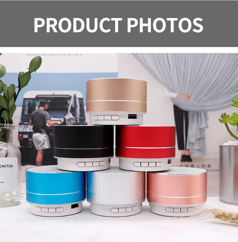 A10 Subwoofer esterno Mini altoparlante portatile Radio FM Altoparlante musicale Altoparlante wireless in lega di alluminio