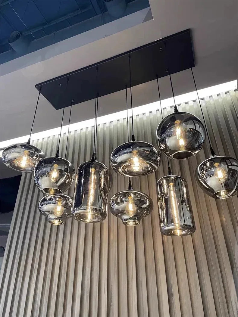 Lampada Sospensione Led Moderna In Acciaio Inossidabile Spazzolato per Soggiorno E Sala Da Pranzo