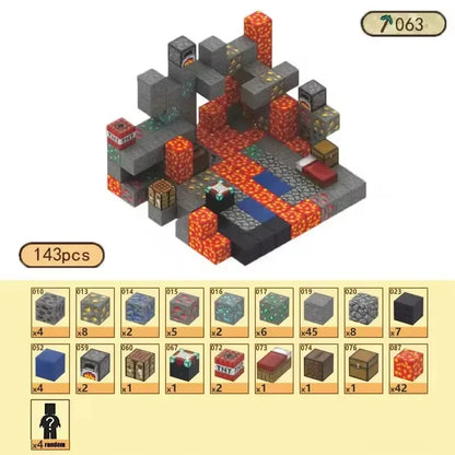 Blocchi magnetici Mine World Cube Magnet World Set per bambini di età 3+ Modello fai da te Stelo per bambini Miglior giocattolo sensoriale Montessori