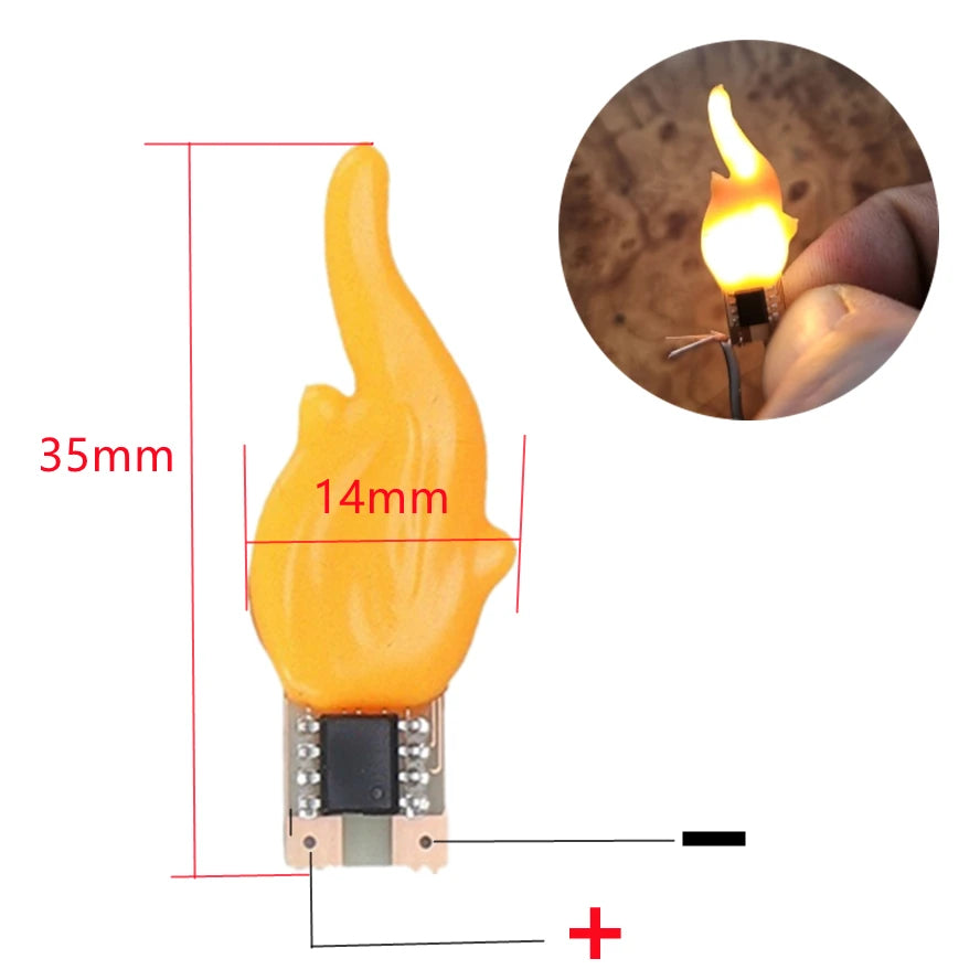 Candela LED USB Tremolante In Vetro Satinato, Luce Notturna Decorativa Per Casa Auto