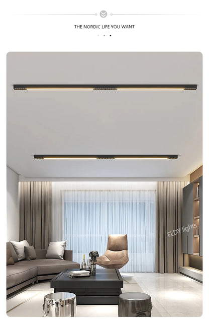 Lampada Da Soffitto A Led Moderna Nordic Nero Per Soggiorno Cucina Ingresso Ufficio