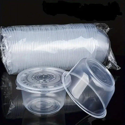 Set Da 50 Bicchieri Di Plastica Con Coperchi Da 5,5 Oz Per Bevande Gelato Zuppe Snack E Dessert