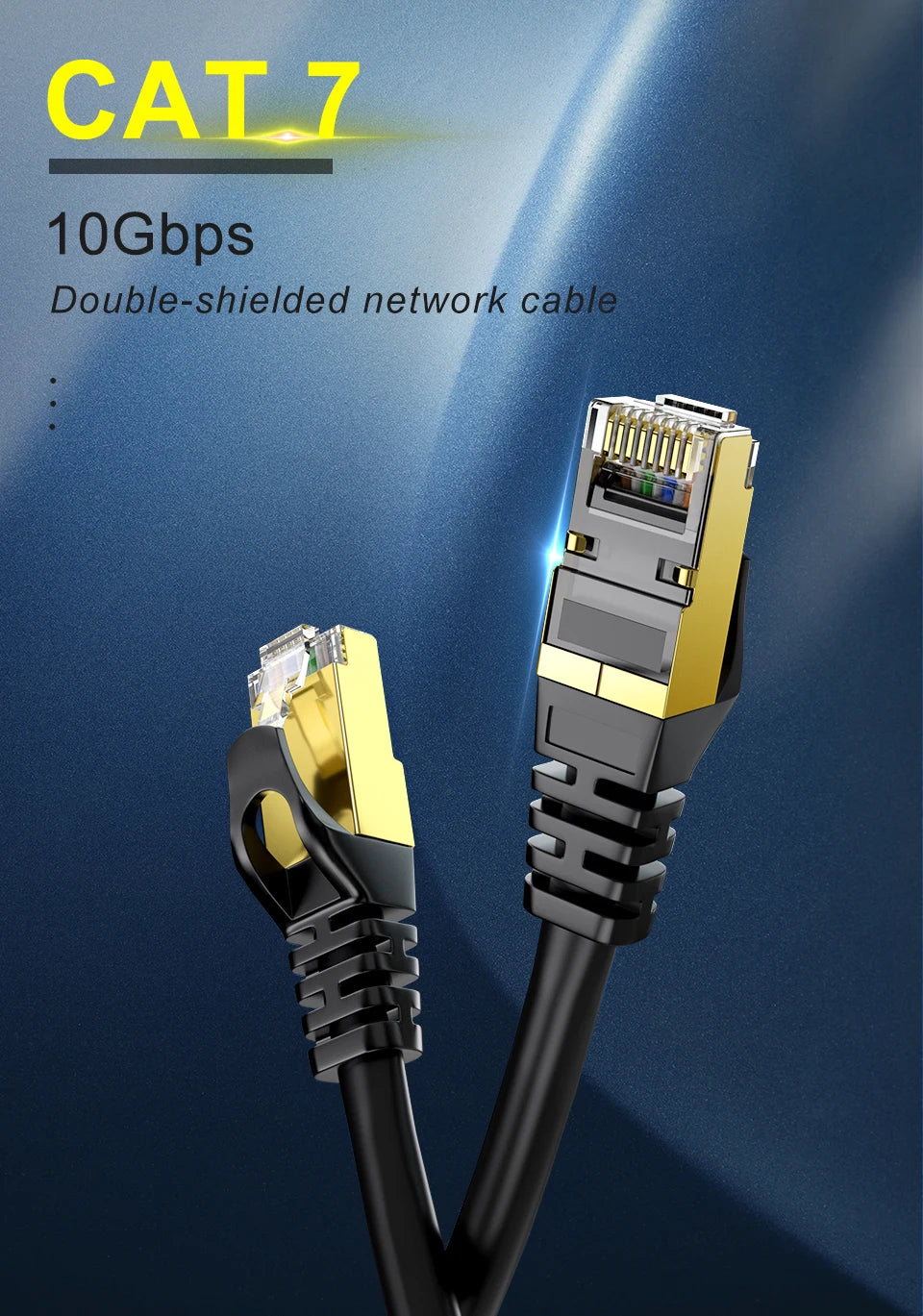 Cavo Ethernet Cat7 Schermato RJ45 10 Gbps Per Router E PC Alta Velocità Di Rete Affidabile
