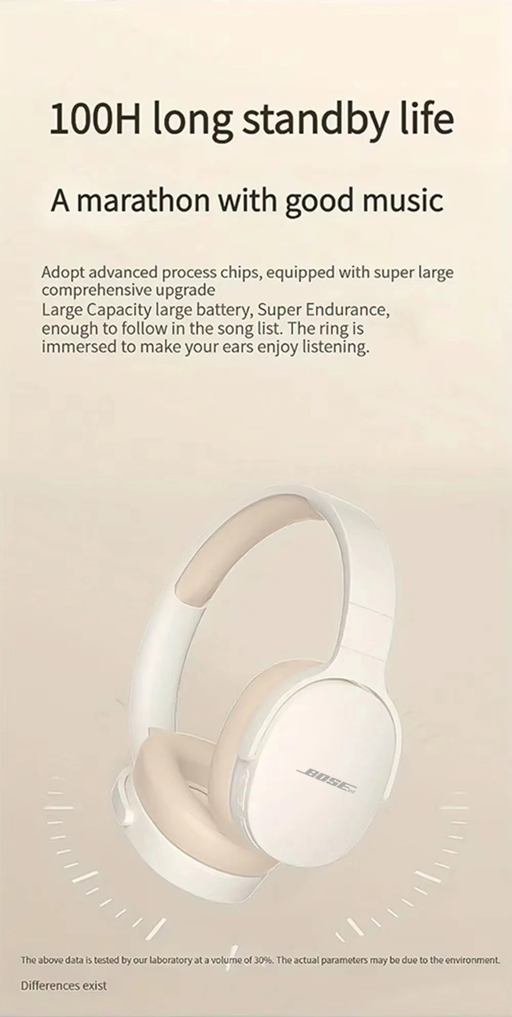 Bosebye Cuffie P2961 Senza Fili Bluetooth 5.3 Auricolare Originale Stereo HIFI Auricolare Gioco Auricolari Con Microfono Per Samsung iPhone