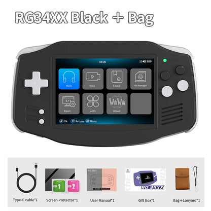 ANBERNIC RG 34XX Console di gioco portatile Schermo IPS 720*480 da 3,4 pollici Linux 64 bit 3500 mAH Bluetooth RG34XX Lettori di videogiochi retrò