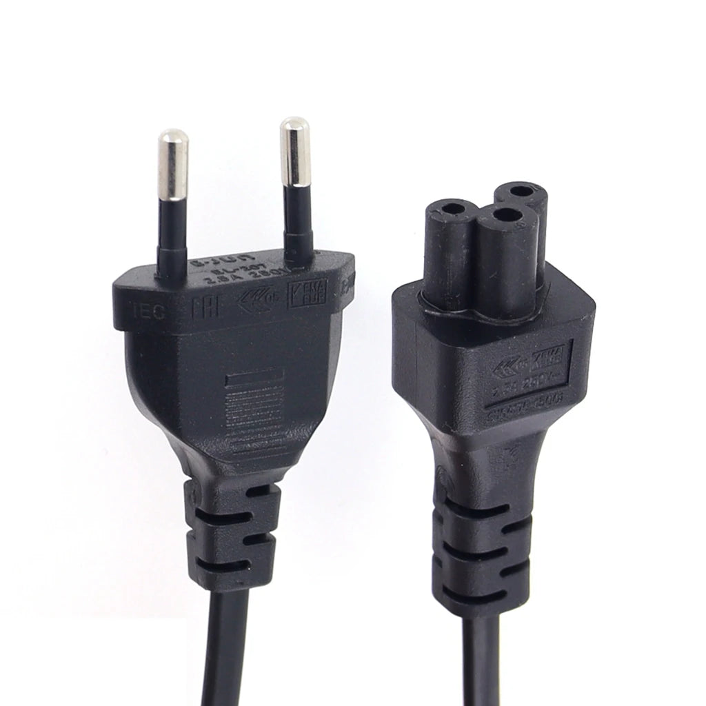 Cavo adattatore di alimentazione europeo Cavo da 30 cm Spina UE 2 pin maschio a IEC 320 C5 per alimentatore per notebook
