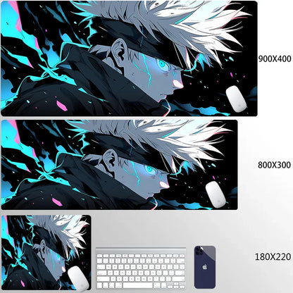 Jujutsu Kaisen Gojo Mousepad Giappone Hot Anime Mouse Pad PC Cool Gaming Tastiera Tappeto XXL Laptop Tappetino da scrivania esteso Nuovo Gamer Tappeto