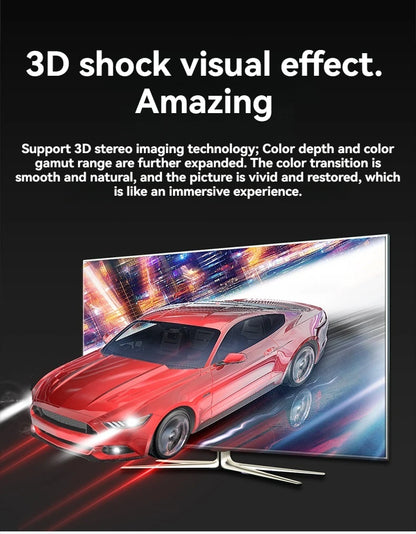 Uyellow 48Gbps Cavo compatibile HDMI 8K 60Hz 50cm 1m 2m 3m 5m Cavo 2.1 compatibile HDMI 4K 120Hz HDR Video con effetti 3D per PC HDTV