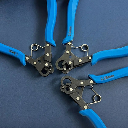 Set di pinze per filo da 1,5/2,25/3 mm per avvolgimento del filo, riparazione di flessioni, strumento per la creazione di gioielli, pinze a becchi tondi per avvolgimento di anelli metallici