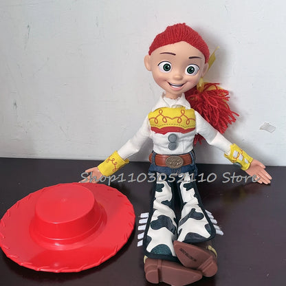Toy Story 4 Talking Woody Jessie Action Figure Sing Soft Cute Anime Figure Decorazione Compleanno Modello Regalo Giocattoli