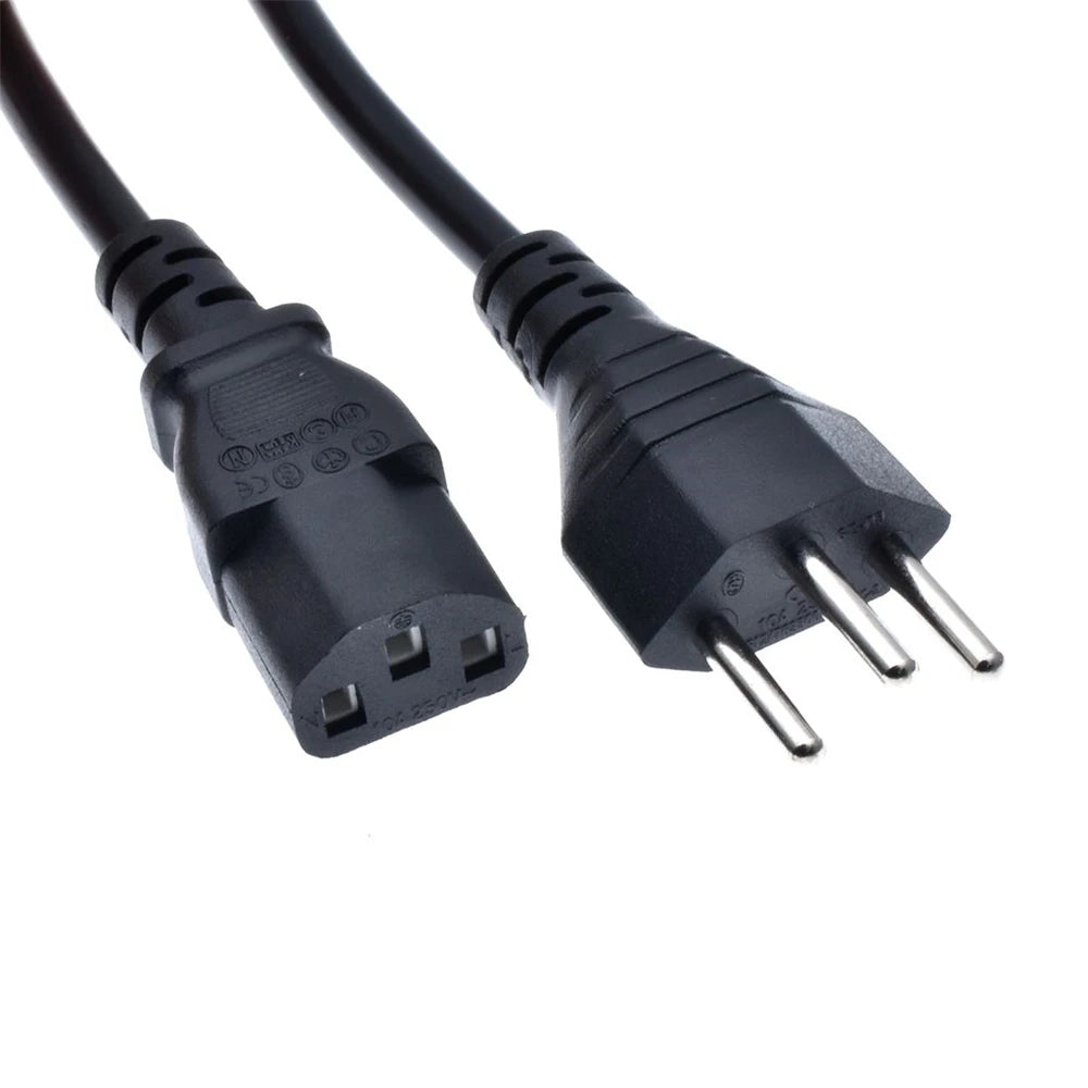 Cavo di alimentazione svizzero in rame puro nero Svizzera IEC C13 Cavo di prolunga di alimentazione CA 1,5 m 5 piedi per PC desktop Monitor per computer 10A250V