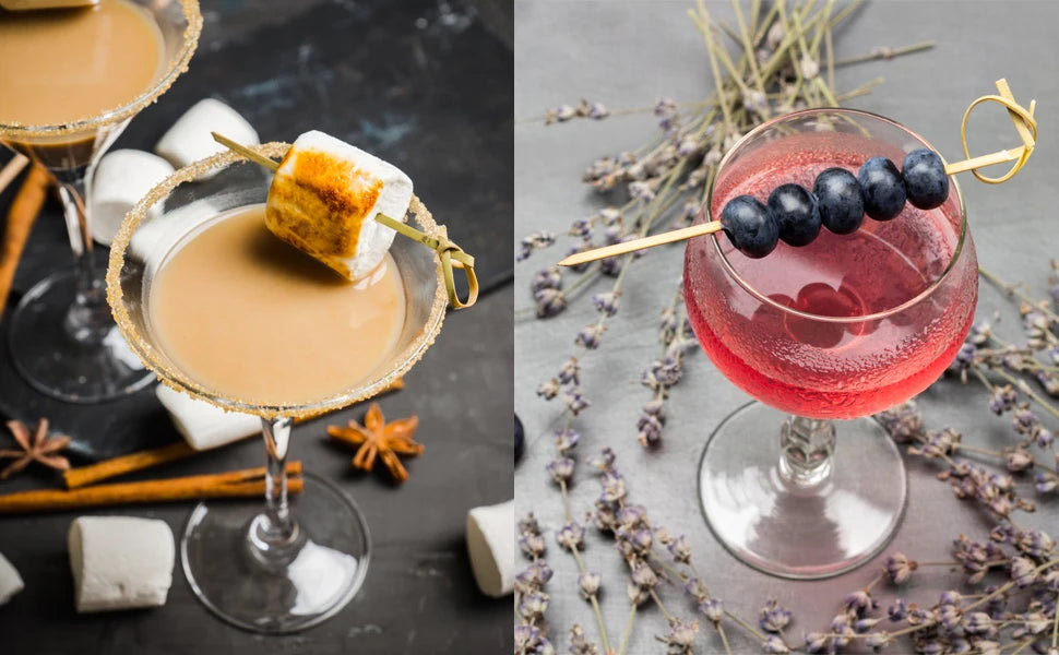 Stuzzicadenti Da Cocktail In Bambù Naturale Con Nodi Adatti A Frutta E Antipasti