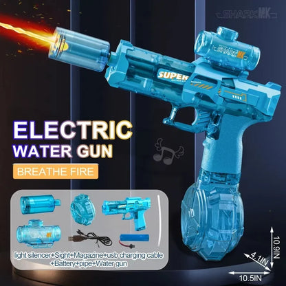 Pistola Ad Acqua Elettrica Con Led E Sensore Automatico Giocattolo Estivo Per Bambini Piscina E Spiaggia