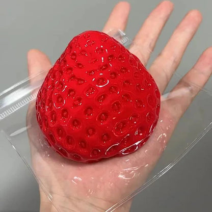 Giocattolo Squishy Fidget Taba alla fragola - Giocattolo antistress a rimbalzo lento per bambini, adulti, bomboniere per ufficio e bomboniere - Regalo da spremere