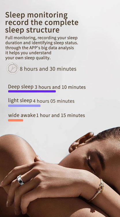 Anello Fitness Intelligente Per Huawei Xiaomi Tracciamento Attività Sonno Bluetooth Adatto iOS Android