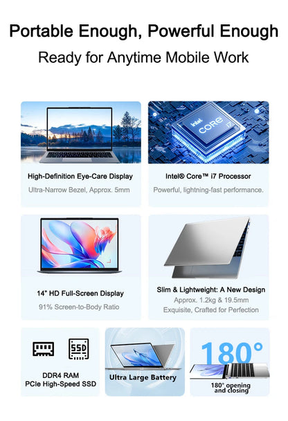 Portatile Windows 11 Pro Con Intel Core i7-8650U, 32 GB RAM, SSD 2 TB, Schermo 1920x1080